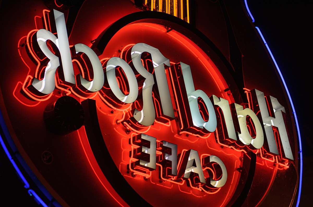 nashville red and black Hard Rock Cafe neon signage united states